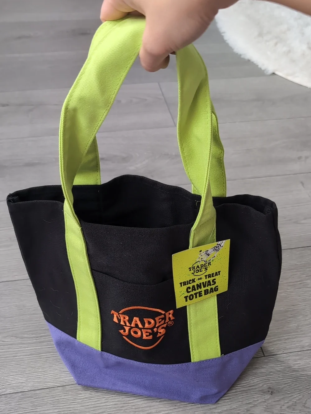 NWT Trader Joe's Mini Canvas Tote, Limited Edition Halloween
